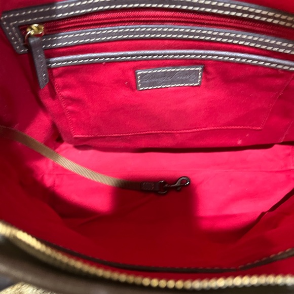 DOONEY & BOURKE EUC Crescent Leather Tote Bag In Elephant - Picture 8 of 11